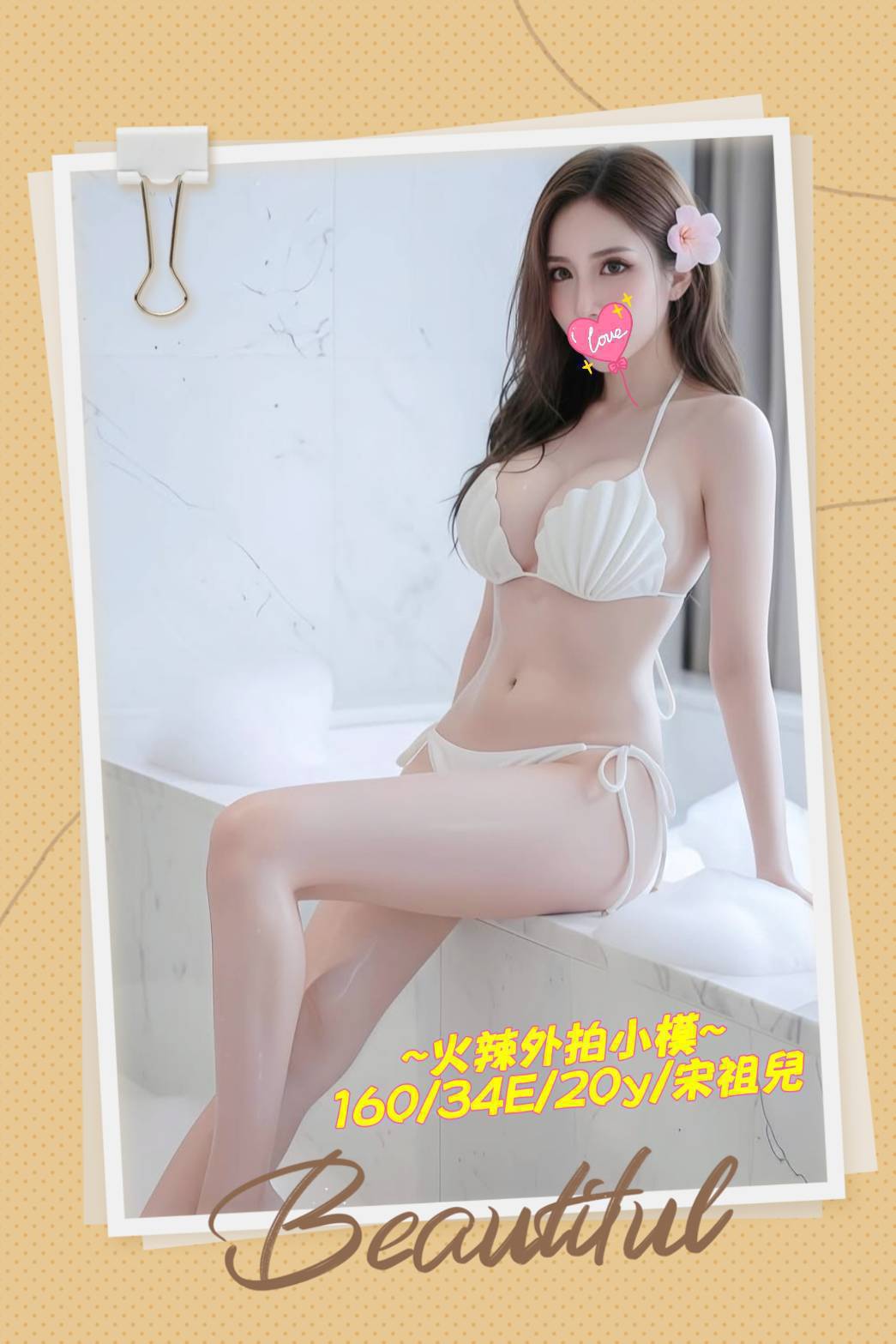 地區:台南中西區舒壓 妹名:宋祖兒  上架時間: 2026/01/13